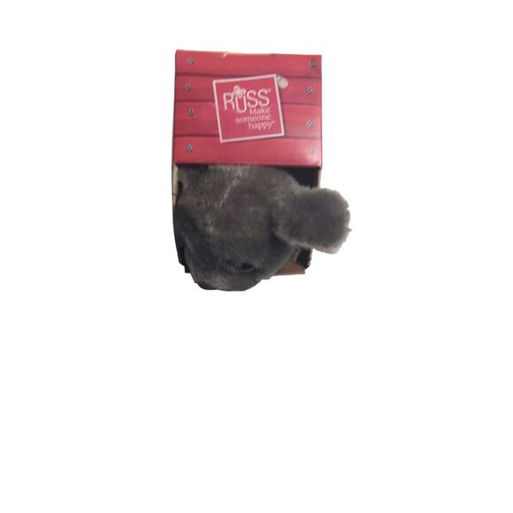 New Russ Petooties Pets 4" Gray French Bulldog Beanie Bag Plush Collectible - Picture 3 of 4